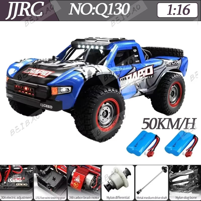 JJRC Q130 Q130-C 70KM/H 4WD RC Car with Light Brushless Motor Remote Control Car High Speed Drift Monster Truck Adults Kids Toys