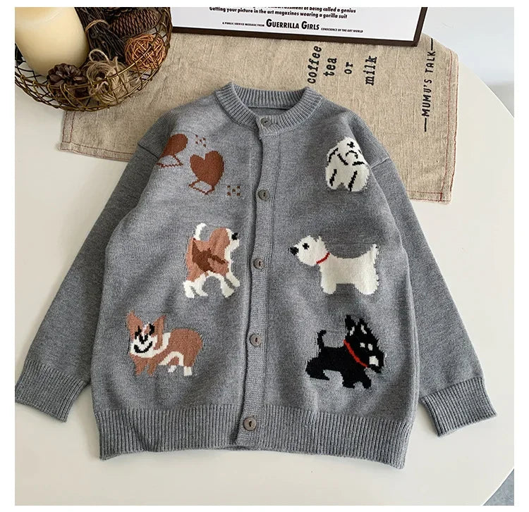 Walter Cute Puppy Boys O-Neck Sweater