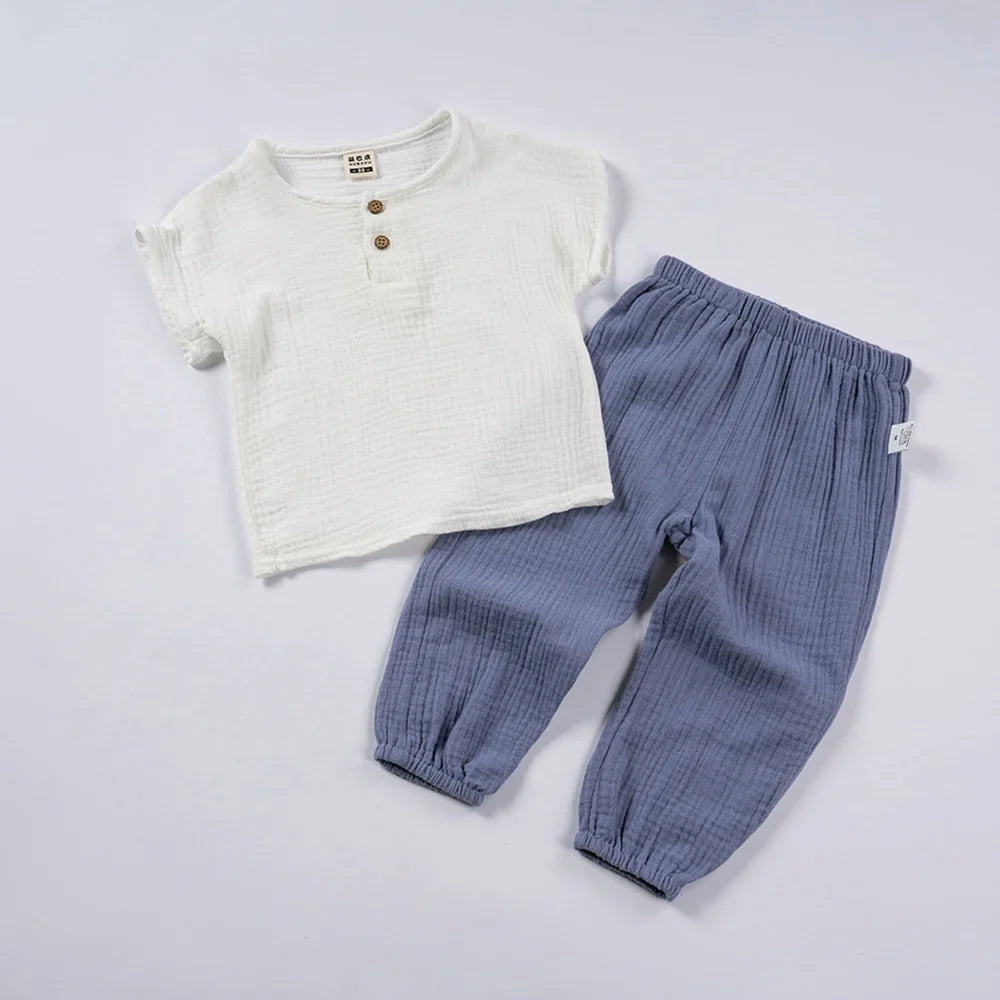 Organic Outfits Cotton Solid Long Sleeve Loose Children Two Piece Set - GuGuTon baby store - Baby Fashion - Toddlers Outfits - Babies Outfits - Toddler Clothes - Kids Clothing - Newborn Clothes - Newborn Wear - Kids Wear - Trending Clothes - Trending Outfits - Fall Fashion - Winter Fashion - Girls Clothes - Boys Clothes - Babies Wear - Kids Accessories - KidsWear - Summer Clothes - Summer Fashion - Summer Trend - Falls Sweaters - Tops - Bottom - Jeans - Blouse - Dresses - Newborn Dresses - Toys