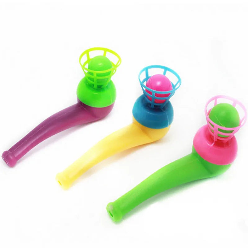 3pcs Plastic Pipe Blowing Ball Toys Outdoor Games Balance Training Toys Learning Toys