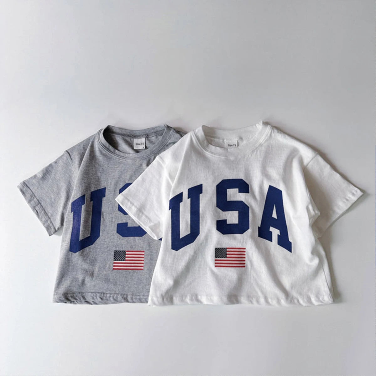 Emma Oversized USA Print Cotton Casual Tops Infant Outfit