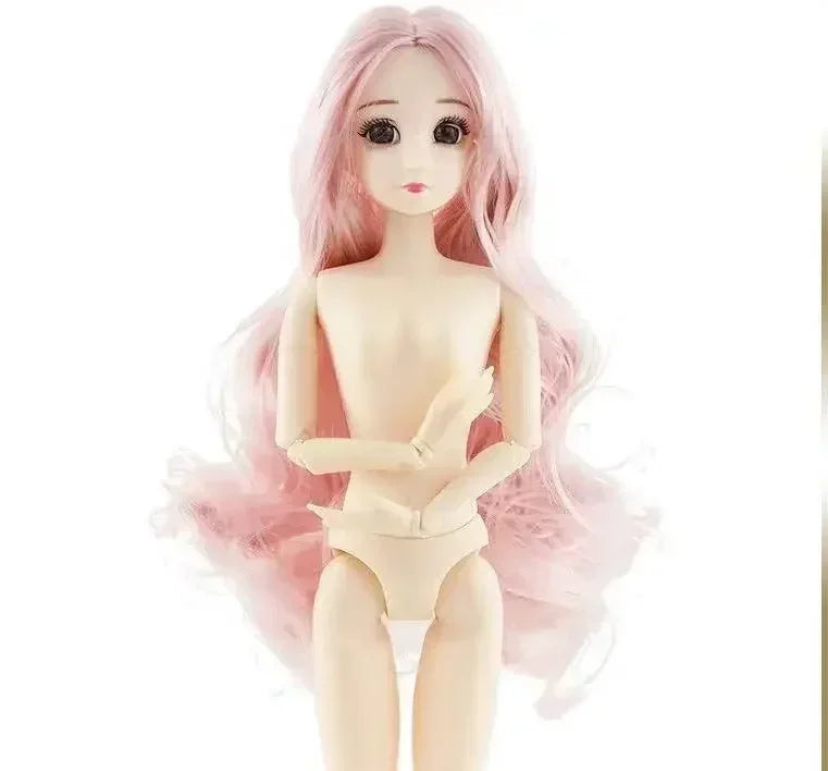 30cm Bjd Doll 12 Moveable Joints 1/6 Girl's Dress 3D Eyes Toy with Clothes Shoes Kids Toys for Girl Children Gift doll