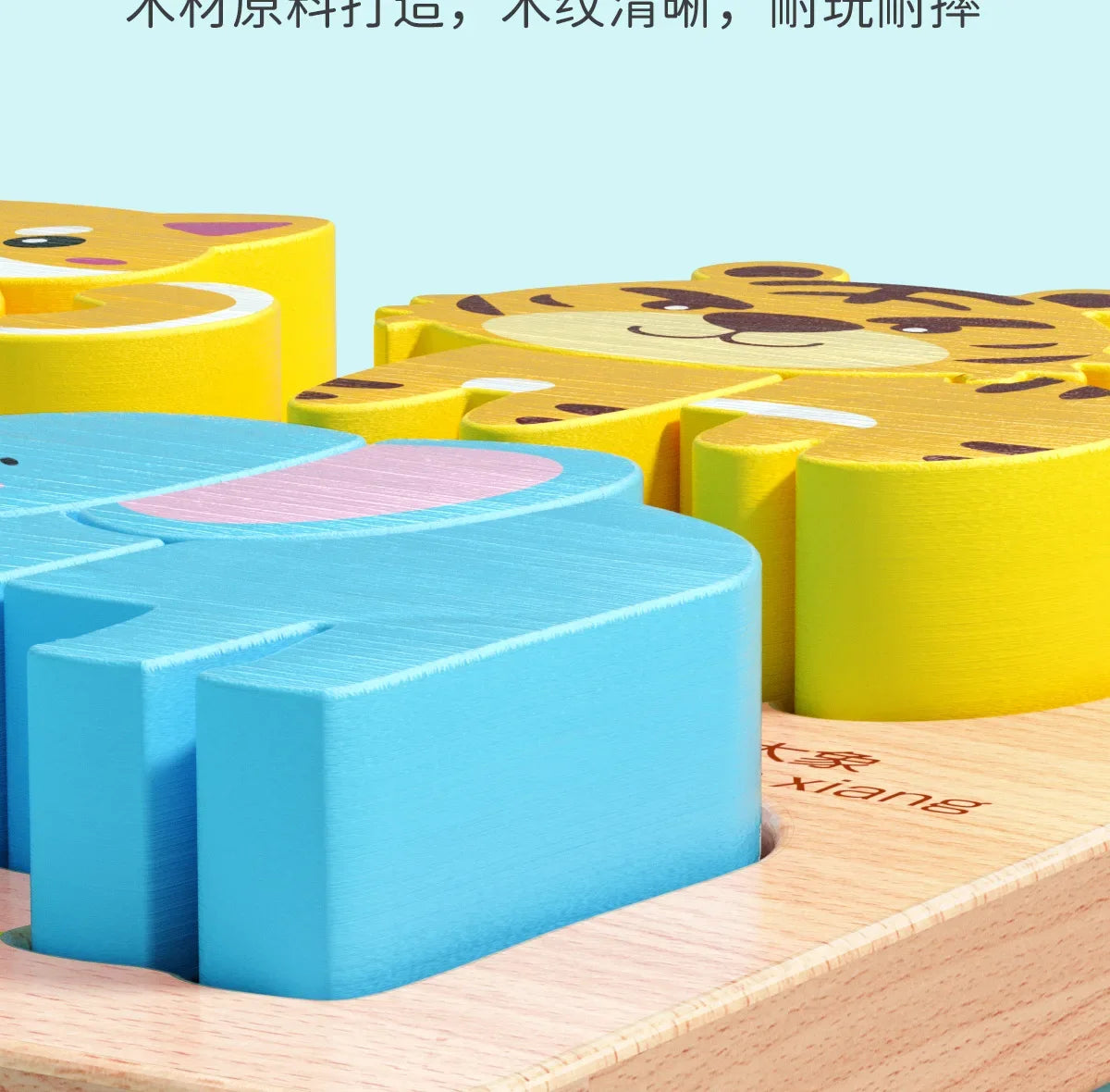 Montessori Cartoon 3D Wooden Puzzle Animal Traffic Jigsaw Toys
