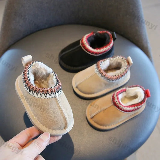 Baby Warm Casual Flat Low Top Snow Boots 2025 Winter Fashion  Cotton Shoes