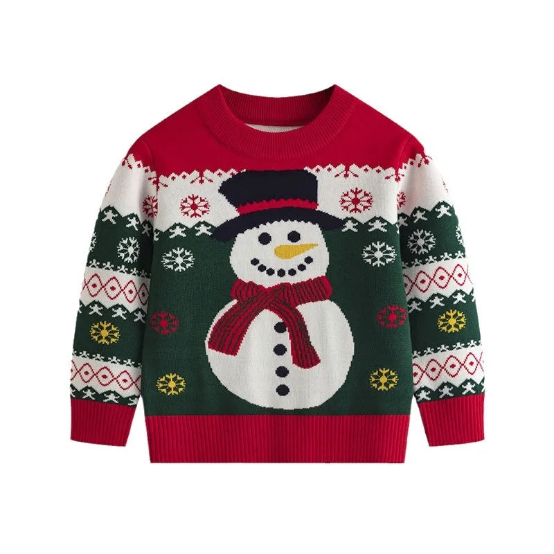 Isidro Snowman Warm Round Neck Sweater