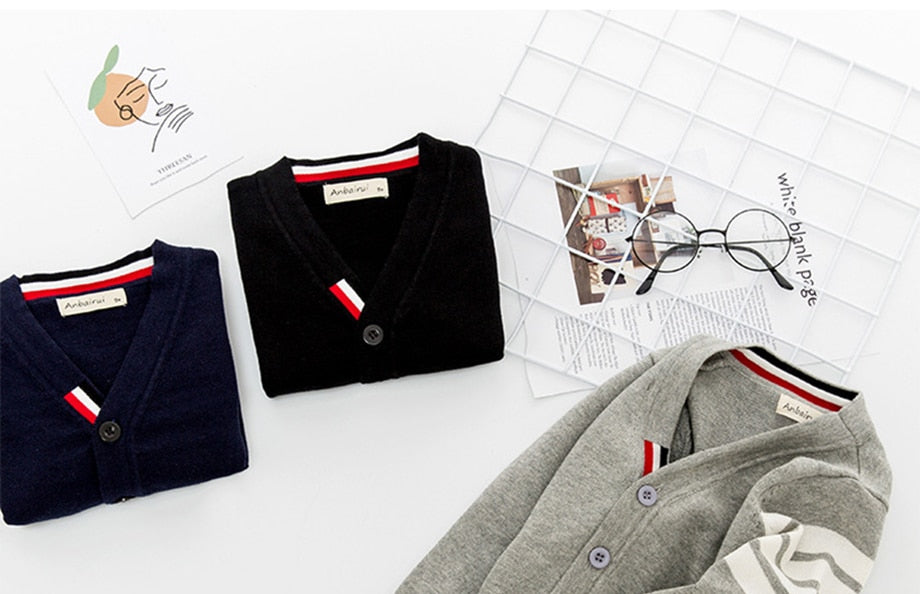 Striped Knitting Cardigan Pullover Sweater Outfit Clothing Tops - GuGuTon baby store - Baby Fashion - Toddlers Outfits - Babies Outfits - Toddler Clothes - Kids Clothing - Newborn Clothes - Newborn Wear - Kids Wear - Trending Clothes - Trending Outfits - Fall Fashion - Winter Fashion - Girls Clothes - Boys Clothes - Babies Wear - Kids Accessories - KidsWear - Summer Clothes - Summer Fashion - Summer Trend - Falls Sweaters - Tops - Bottom - Jeans - Blouse - Dresses - Newborn Dresses - Toys