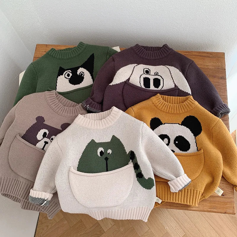 Xander Pullover Cartoon Clothes Top Children Knitted Swaeter