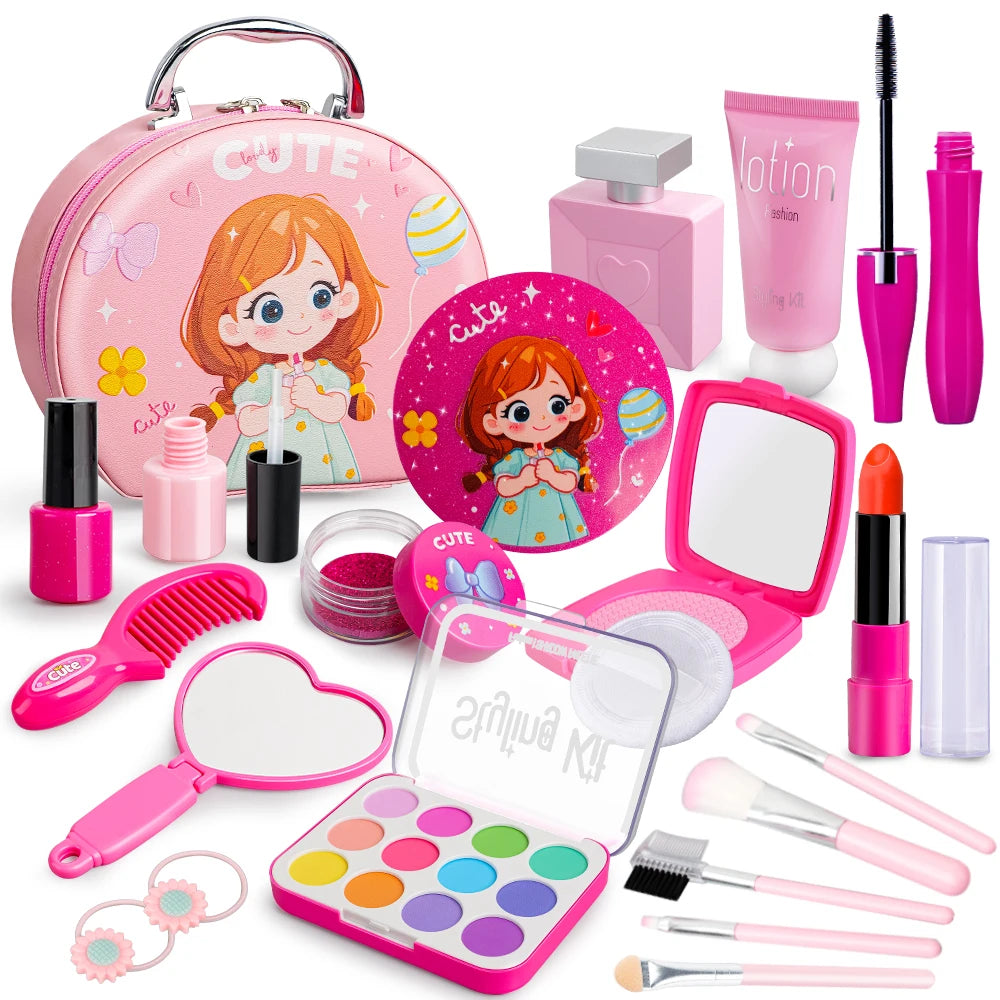 Simulation Girl Cosmetics Set Pretend Makeup Toys Girls Play House Simulation Make up Educational Toys Gifts for Girls Fun Game