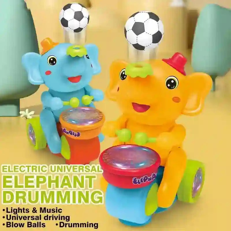 Baby Crawling Toy - Electronic Walking Elephant Drummer