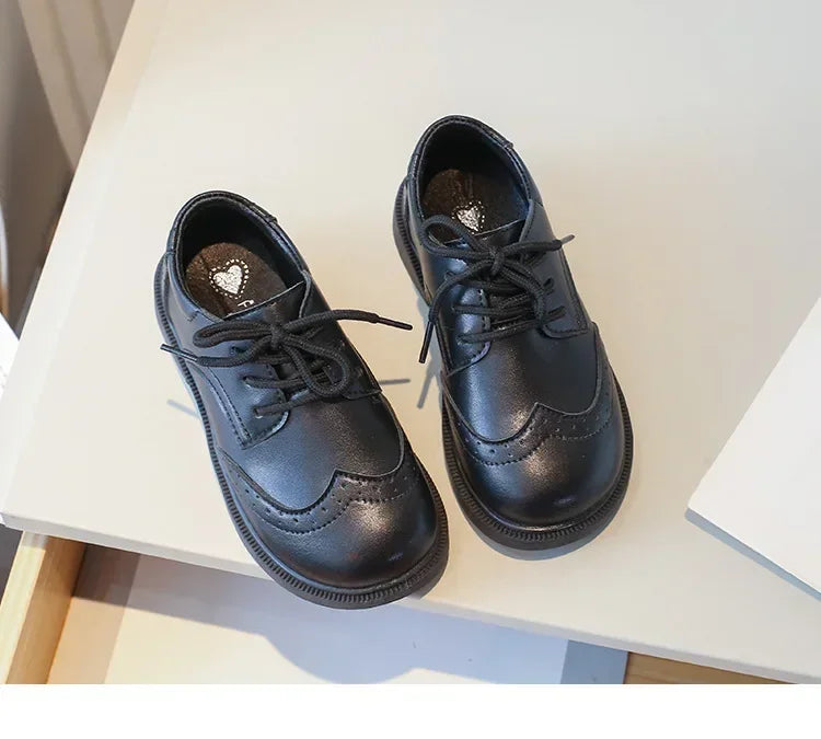 School Student Shoes for Boys Kid Spring Autumn Block New Black Boy Girl Loafer Soft Sole Kid Flats