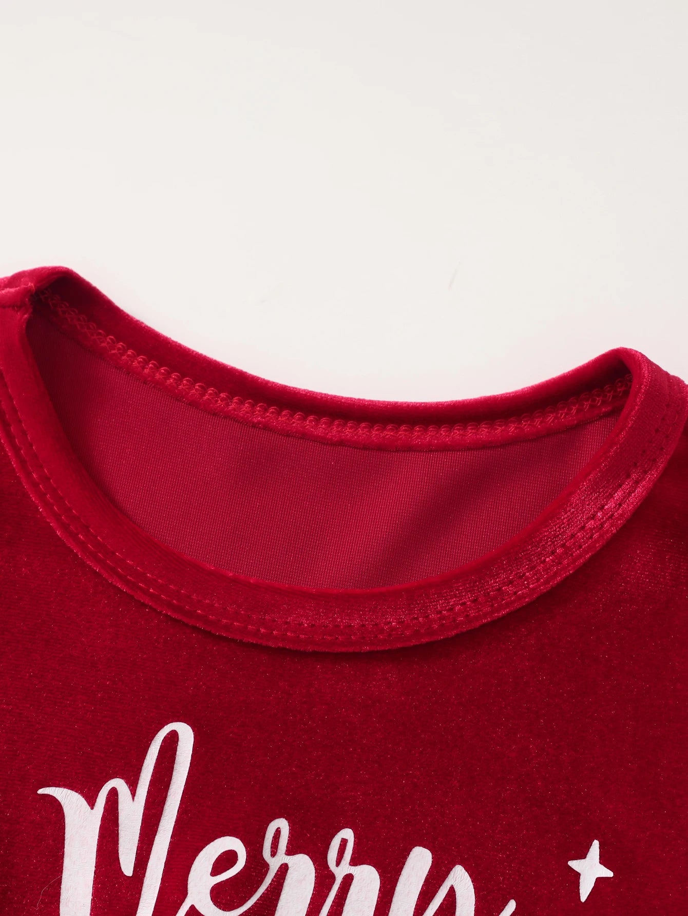 Girls Halloween Christmas Dress Letter Print Long Sleeve Crewneck Party Wear