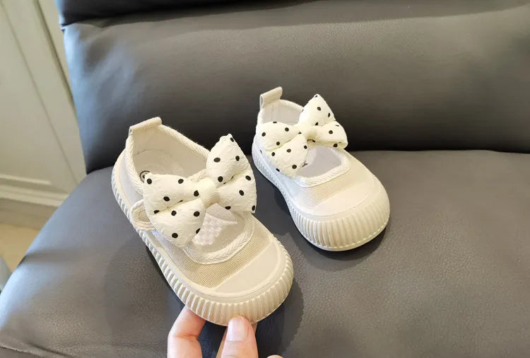 2026 Kids Shoes Baby Girl Walking Shoes with Breathable and Non Slip Mesh Bow Princess Shoes with Non Slip Soft Soles