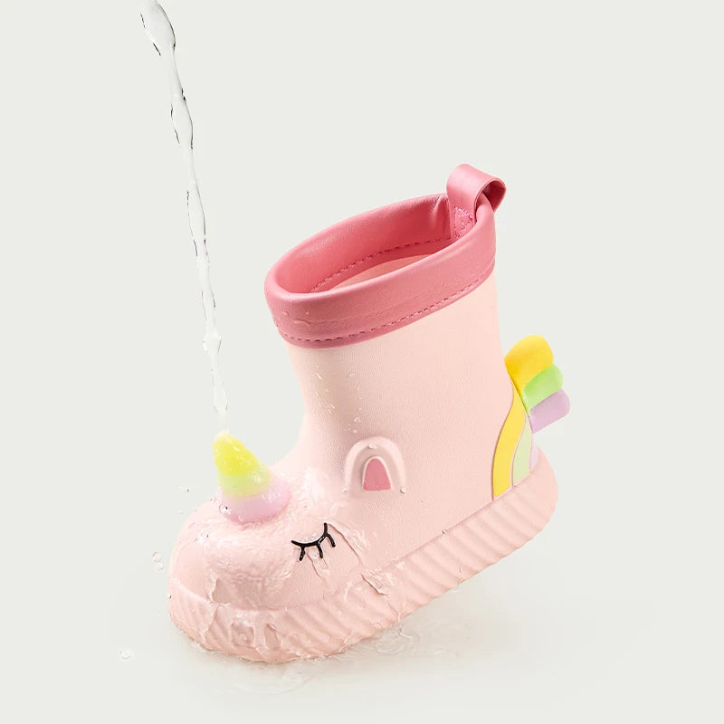 Cheerful Mario Children's rain shoes Cartoon animal Girl rain boots