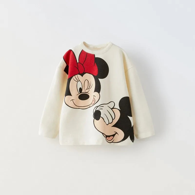 Olivia Cartoon Disney Printed Kids Long Sleeve Autumn Clothing Girl