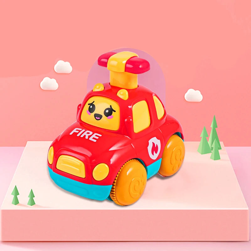 Baby Toy Cars for 1 2 3 Years Boy Gift Press and Go Cartoon Truck Educational Toys Pull Back Cars Toys for Toddlers 12 18 Month