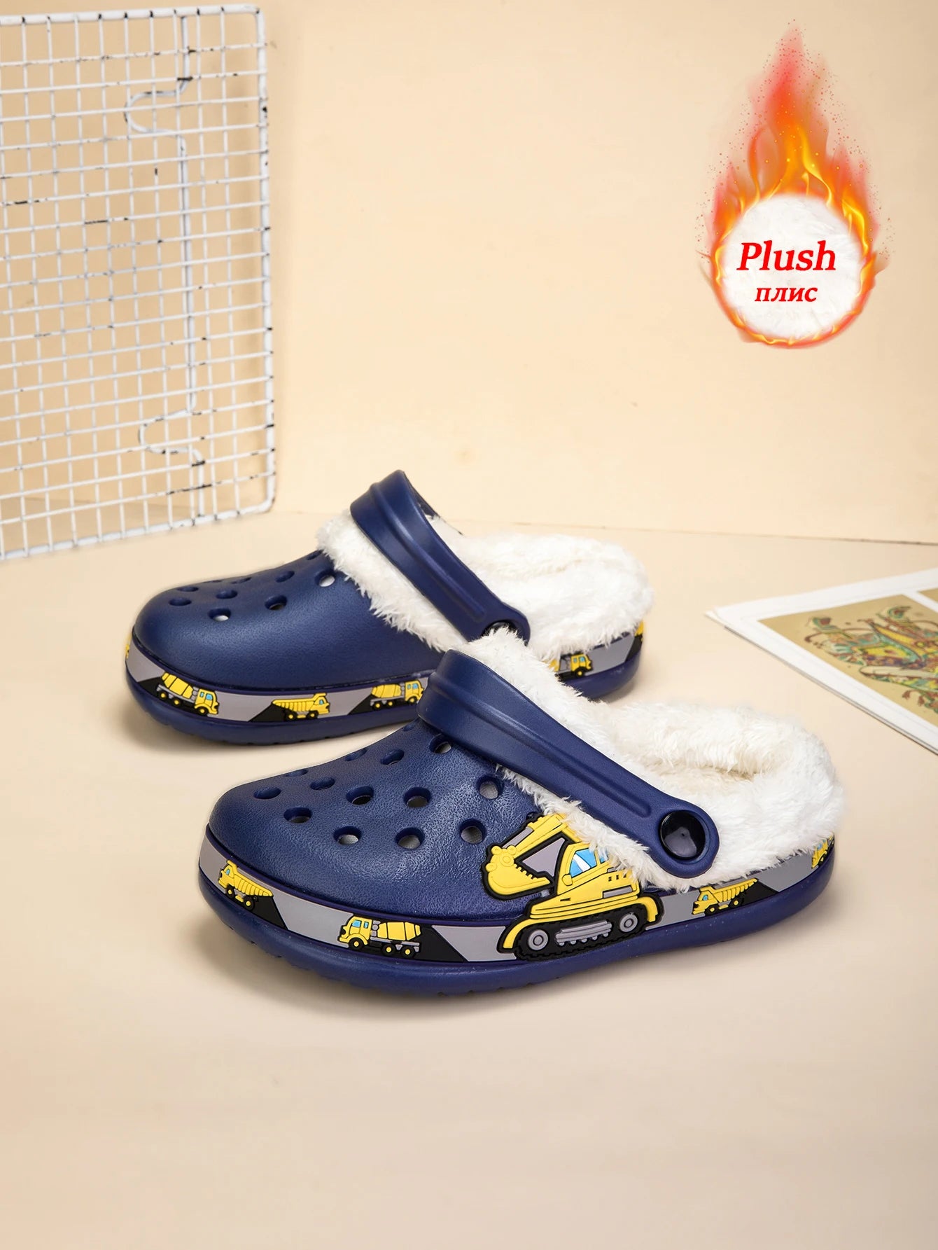 Winter Kids Sandals Fur Children's Slippers Baby Girls Shoes