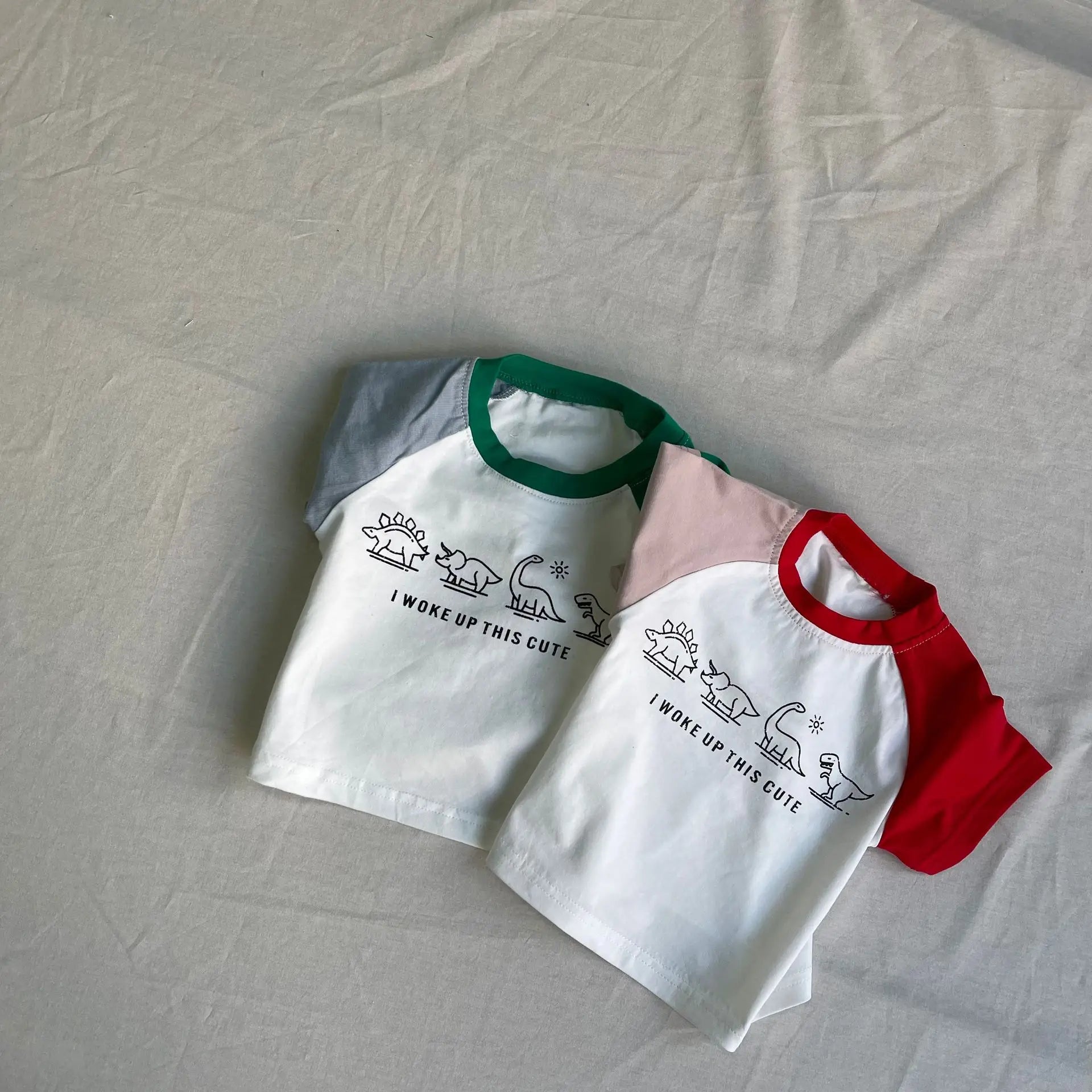 Oliver Dinosaur Cute Short Sleeved Tees - GuGuTon baby store - Baby Fashion - Toddlers Outfits - Babies Outfits - Toddler Clothes - Kids Clothing - Newborn Clothes - Newborn Wear - Kids Wear - Trending Clothes - Trending Outfits - Fall Fashion - Winter Fashion - Girls Clothes - Boys Clothes - Babies Wear - Kids Accessories - KidsWear - Summer Clothes - Summer Fashion - Summer Trend - Falls Sweaters - Tops - Bottom - Jeans - Blouse - Dresses - Newborn Dresses - Toys