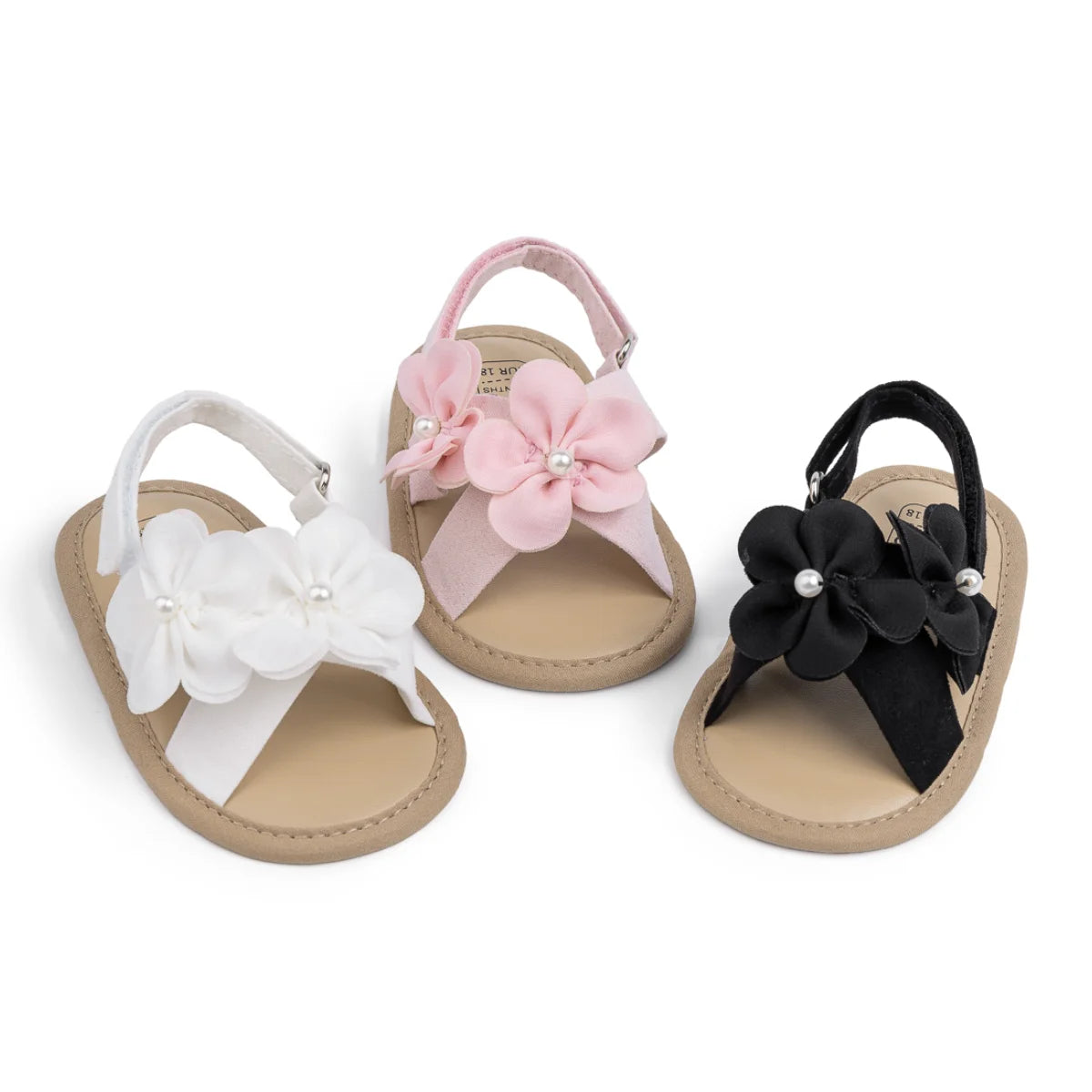 2025 New Baby Girls Shoes Flowers With Pearls Summer Cool Princess Sandals