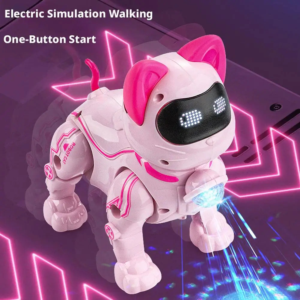 Smart Robot Cat Toy Programmable Intelligent Voice Control Stunt Cat