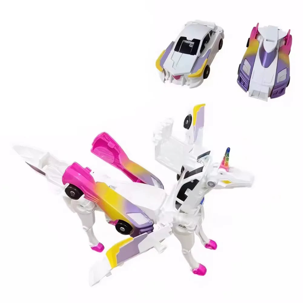 Unicorn Transformer : Magic Transformation Super Combination Car Toy 2 In 1