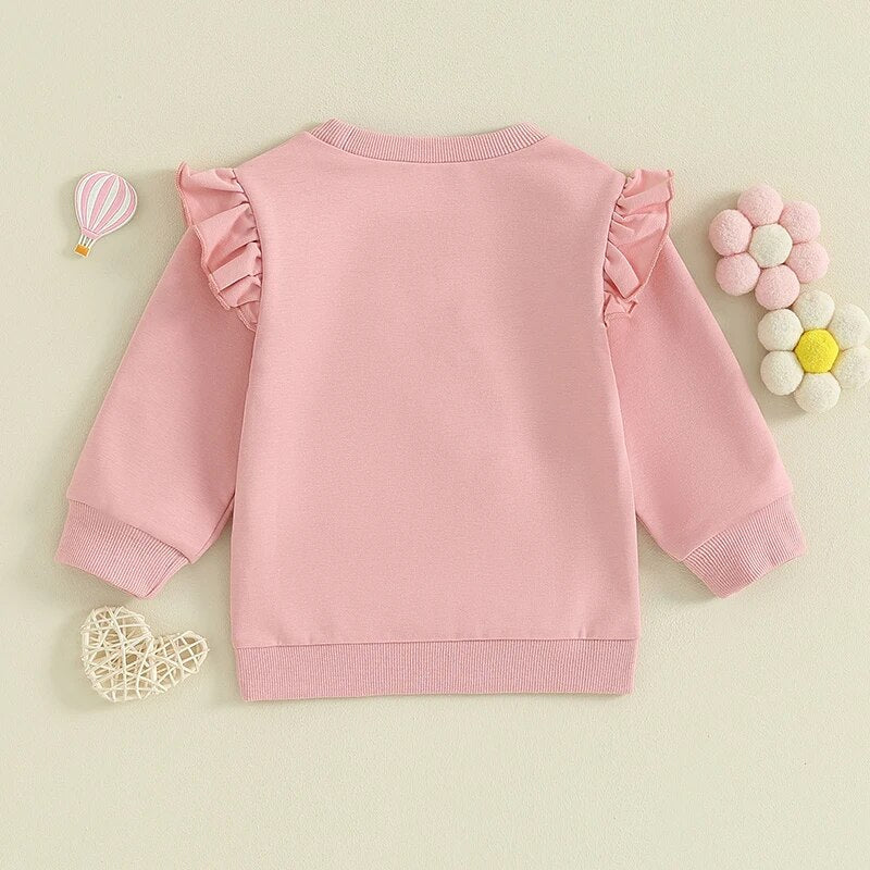 Paoly Sister Matching Big Sis Shirt/Lil Sis Ruffle Sleeve Long Sleeve