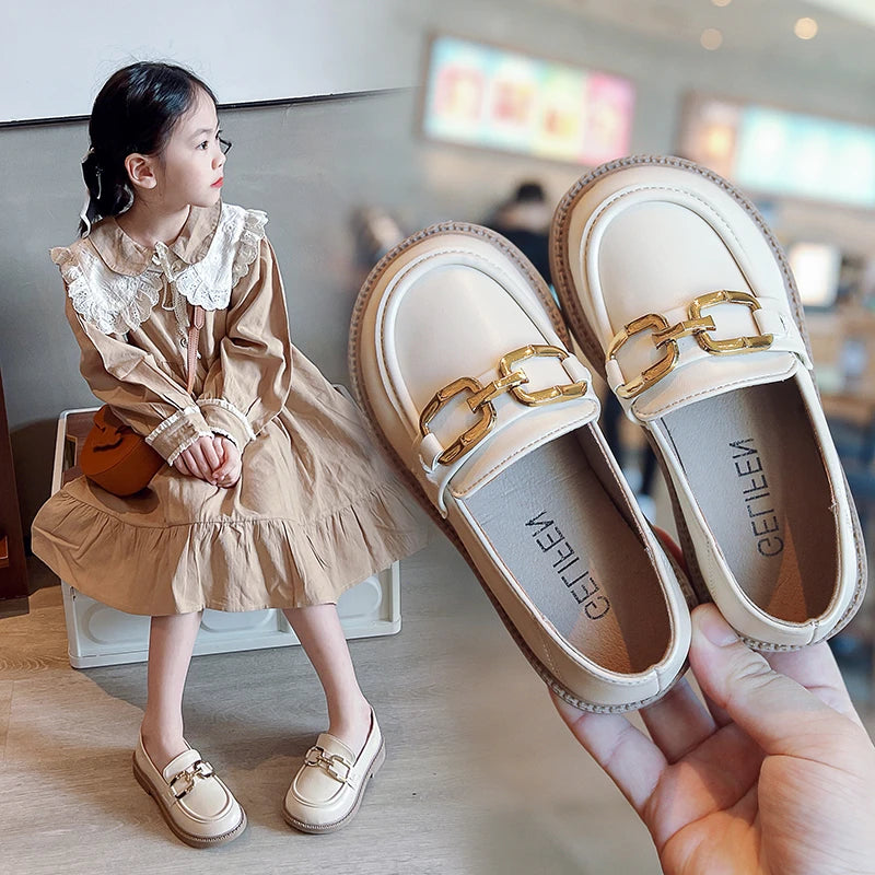 Girls' Princess Shoes 2025 Spring and Autumn Soft Soles Non-slip Foreign Style British Performance Loafers
