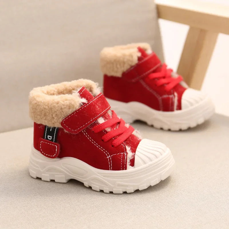 Lucas Warm Boots Winter New Boys Plus Thicken Velvet Cotton Shoes Waterproof