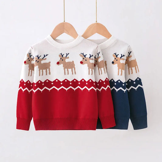 Francisco Christmas Print Boys Sweater