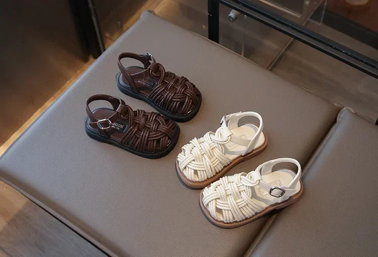 New Sandals Summer Children's Woven Casual Baby Shoes Girls