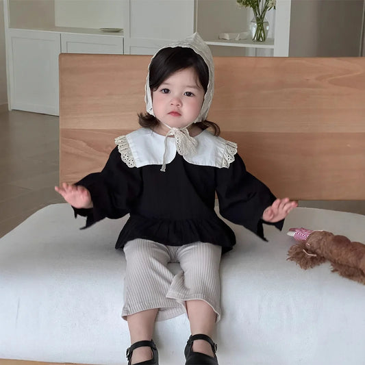 Xiomara Sweet Lace Lapel Blouse Tops