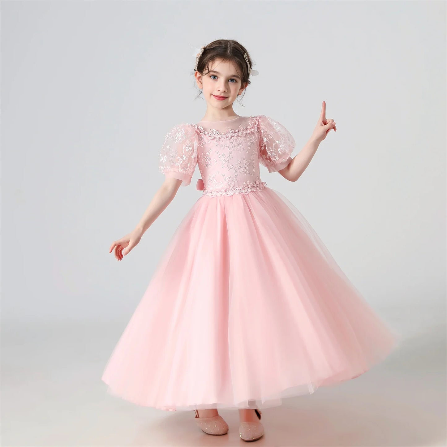 Baby Girls Party Dresses Elegant Kids Wedding Prom Gown Flower