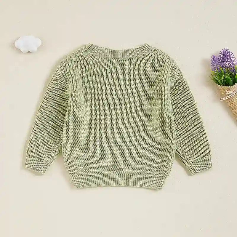Angie Round Neck Long Sleeve Pullover Sweater