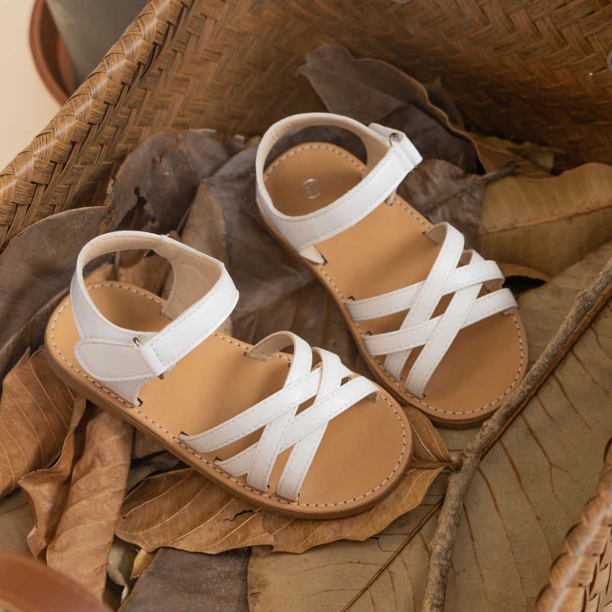 Girls Summer Sandals Kids Cross Strap Open Toe Shoes Toddler