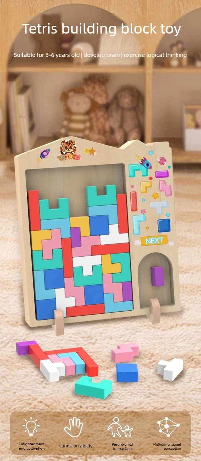 Tetris Building Blocks Children's Toys, 3d Jigsaw Puzzle Parent-child Games 3 To 6 Years Old