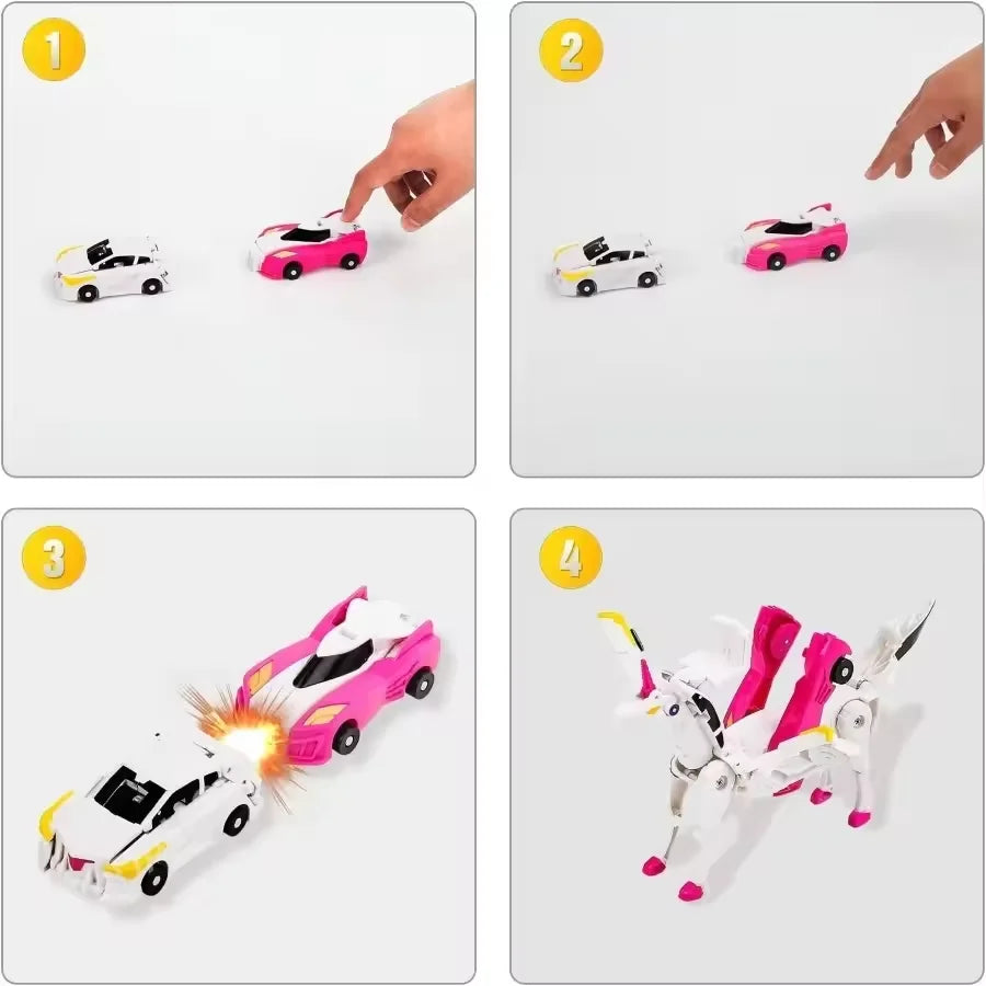 Car God Quick Transformation Toy Dinosaur Flying  Pegasus Unicorn