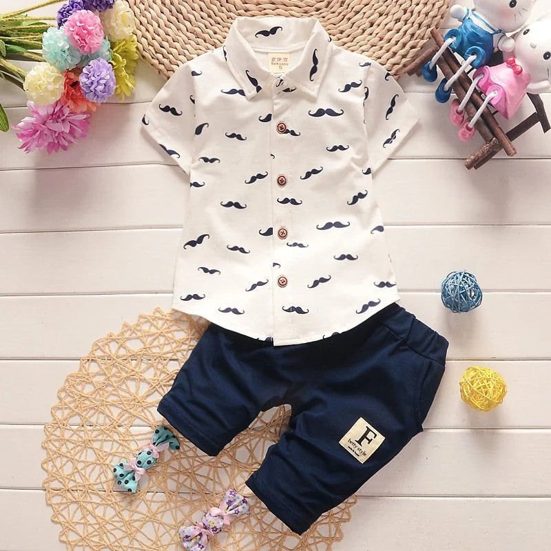 Pedro Short-Sleeved Printed Shirt + Shorts - GuGuTon baby store - Baby Fashion - Toddlers Outfits - Babies Outfits - Toddler Clothes - Kids Clothing - Newborn Clothes - Newborn Wear - Kids Wear - Trending Clothes - Trending Outfits - Fall Fashion - Winter Fashion - Girls Clothes - Boys Clothes - Babies Wear - Kids Accessories - KidsWear - Summer Clothes - Summer Fashion - Summer Trend - Falls Sweaters - Tops - Bottom - Jeans - Blouse - Dresses - Newborn Dresses - Toys