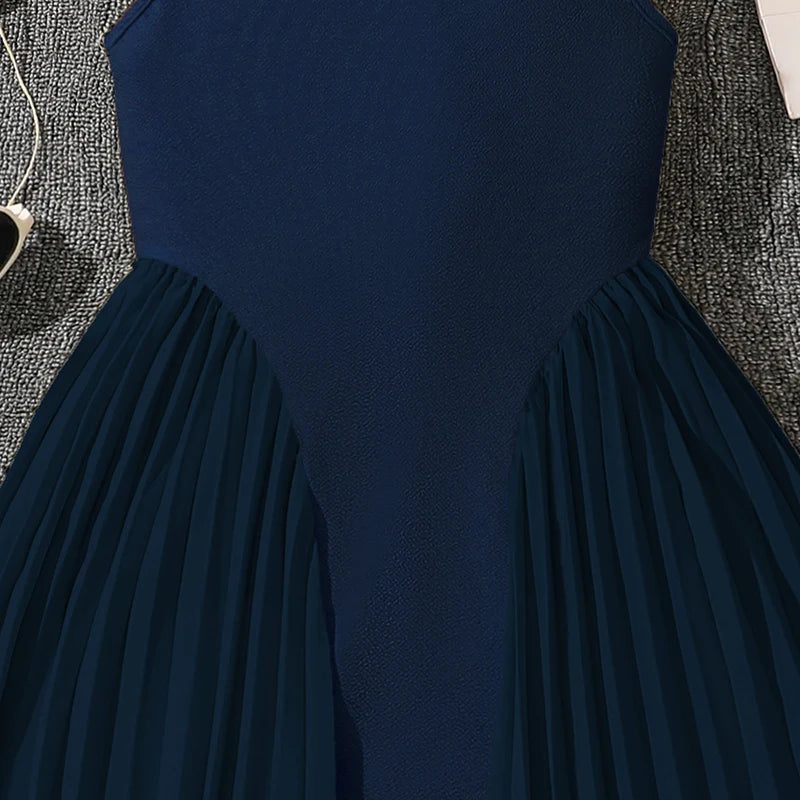 Kaia Beige Sleeveless A-Line Dress for Girls 8-12 Years