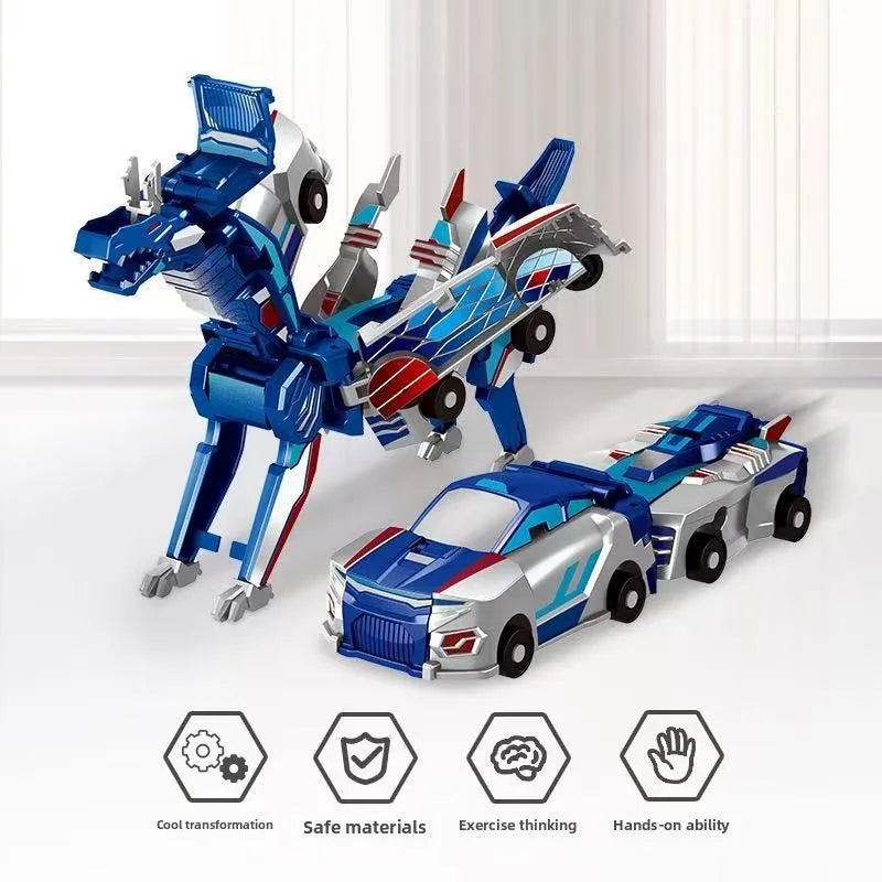Transforming Dinosaur Car Toy - Magnetic Fun for Kids