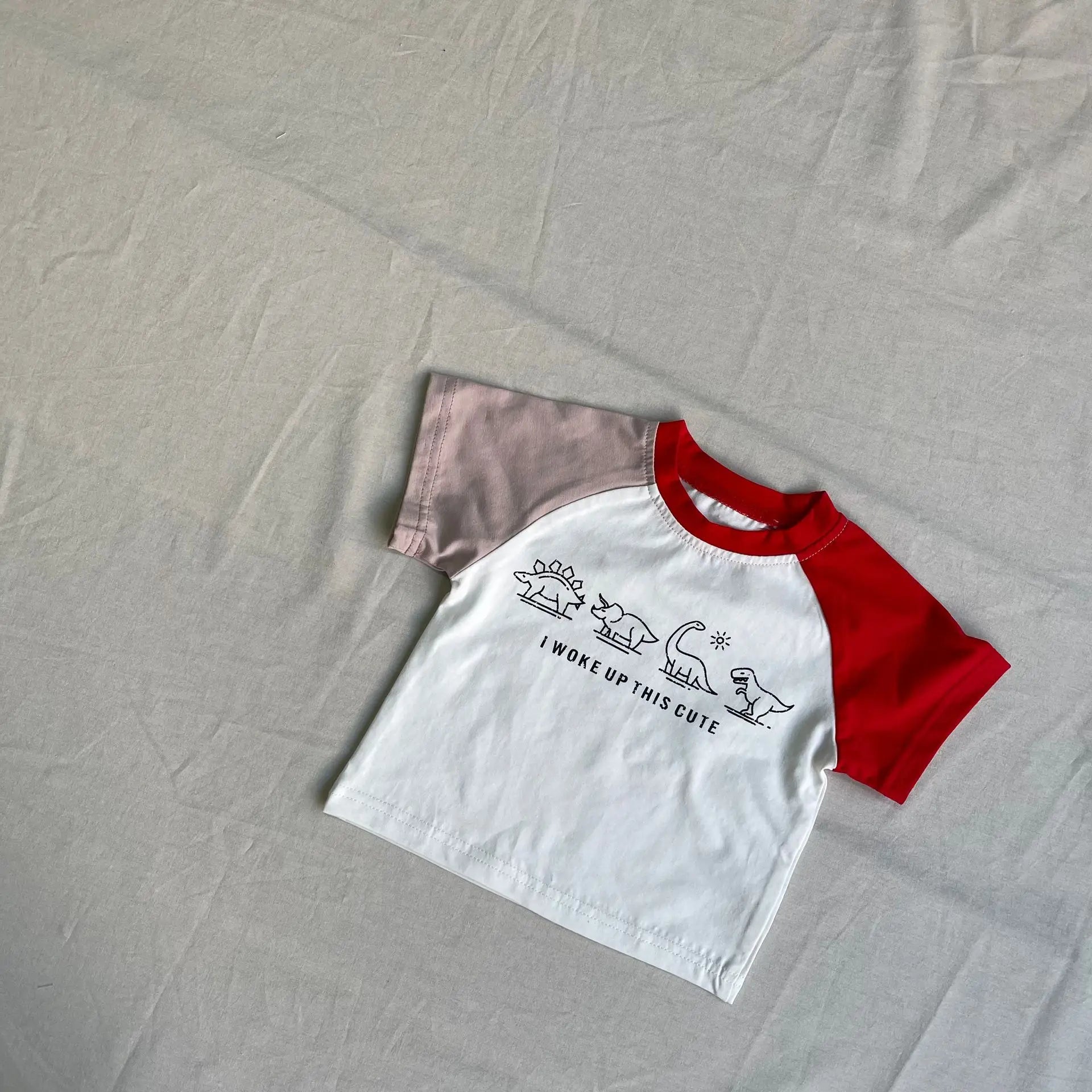 Oliver Dinosaur Cute Short Sleeved Tees - GuGuTon baby store - Baby Fashion - Toddlers Outfits - Babies Outfits - Toddler Clothes - Kids Clothing - Newborn Clothes - Newborn Wear - Kids Wear - Trending Clothes - Trending Outfits - Fall Fashion - Winter Fashion - Girls Clothes - Boys Clothes - Babies Wear - Kids Accessories - KidsWear - Summer Clothes - Summer Fashion - Summer Trend - Falls Sweaters - Tops - Bottom - Jeans - Blouse - Dresses - Newborn Dresses - Toys