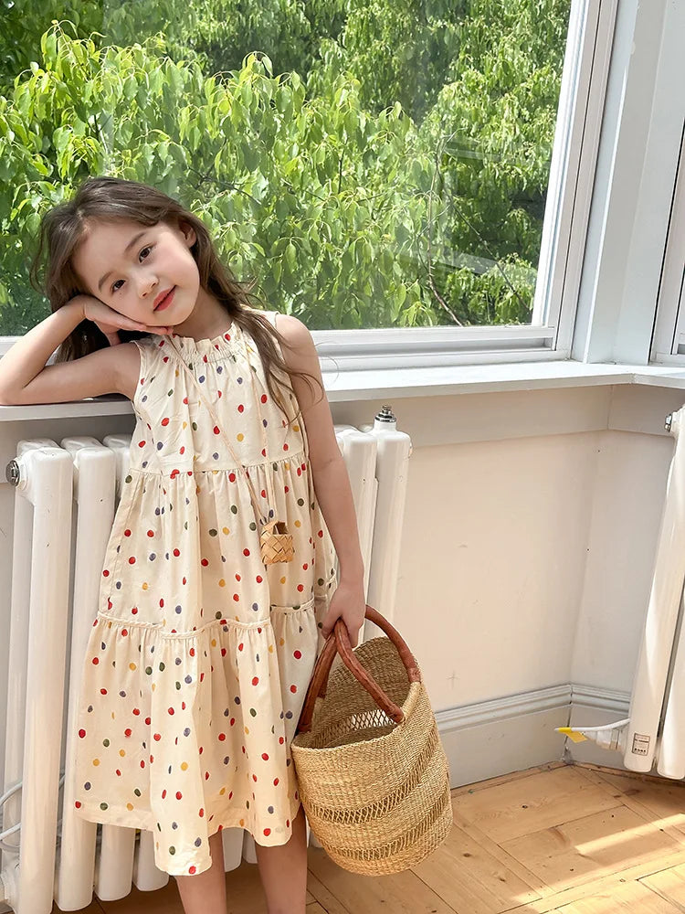 Lyra Polka Dot Skirt for Girls - Humor Bear Fashion Dress