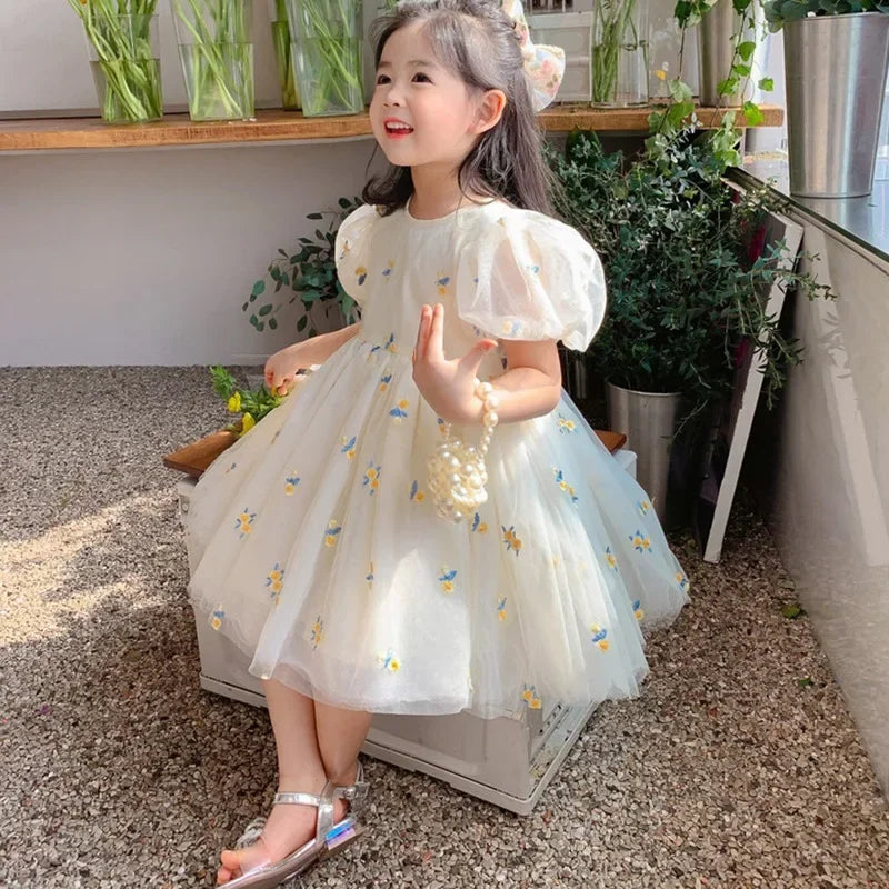 Nia Girls Summer Dress Floral for Birthday Parties and Weddings
