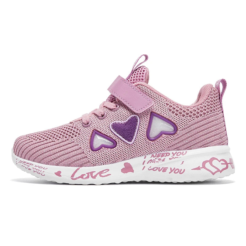 Cozy Knit Shoes for Girls Ultra Breathable Sneakers Lightweight Footwear Comfy and Casual