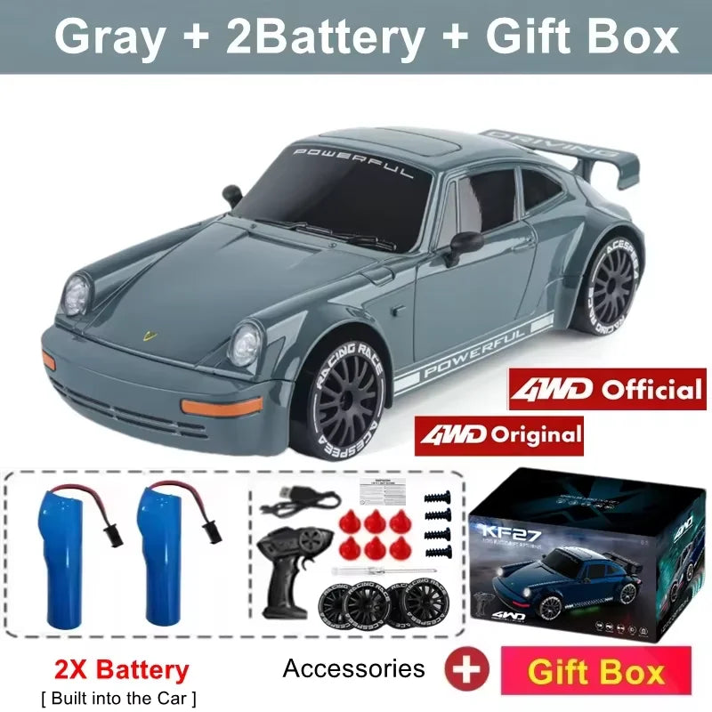 Remote Control RC Drift Car with LED Lights 2.4G Radio 4WD 20KM/H High Speed RTR RC Racing Truck Vehicle Toy Gift for Kid Adult