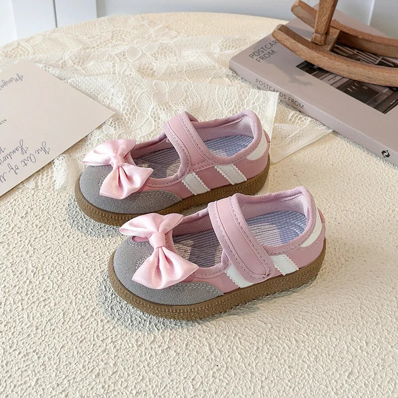 Girls Summer Sandals Cute Bowknot Children Shoes Soft Sole Toddler Beach Sandals Kids Casual Closed Toe Flats Outdoor Sneakers
