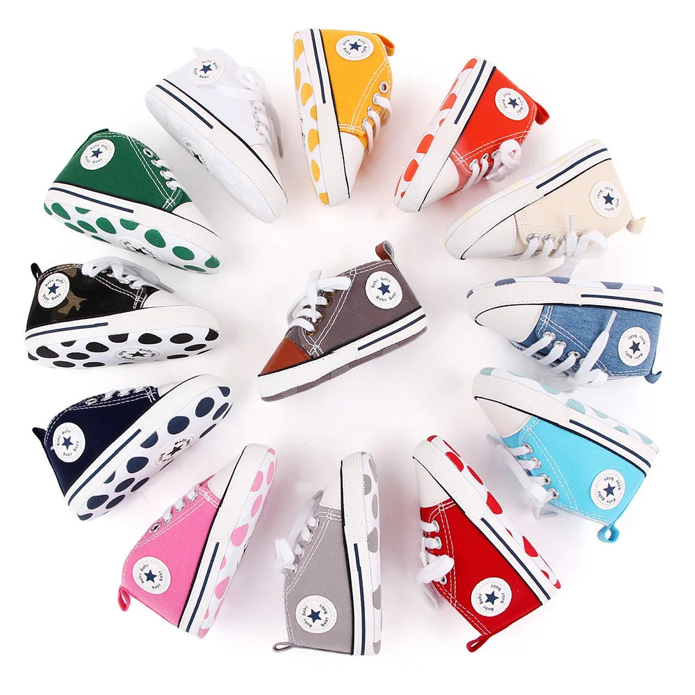 Spring New Baby Shoes Boy and Girl Classic Canvas Casual Sneakers