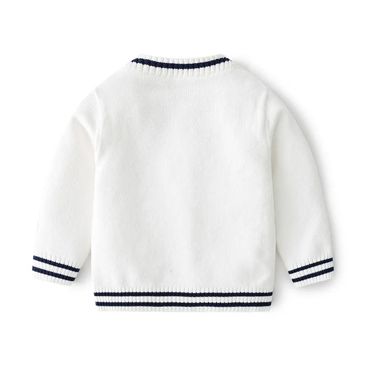 Sofia Cute Style Cotton Baby Boy Knitted Cardigan Toddler Long Sleeve