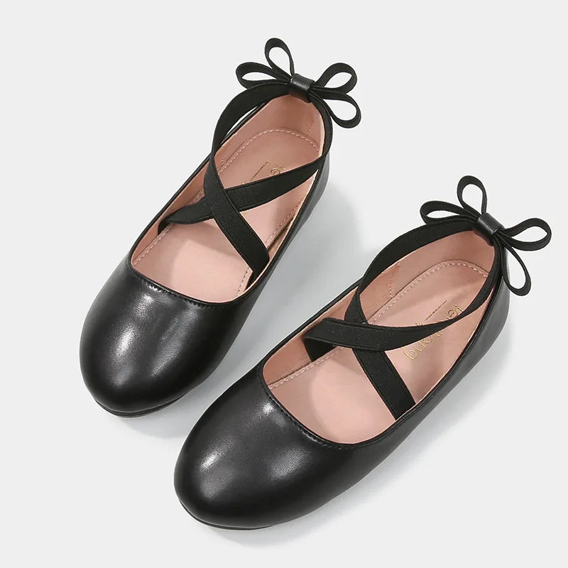 2026 New Girl Shoe Girl Christmas Shoes Party Performance Ballet Flats Slip on Boat Shoes Girl Dress Ballerina Princess Shoes
