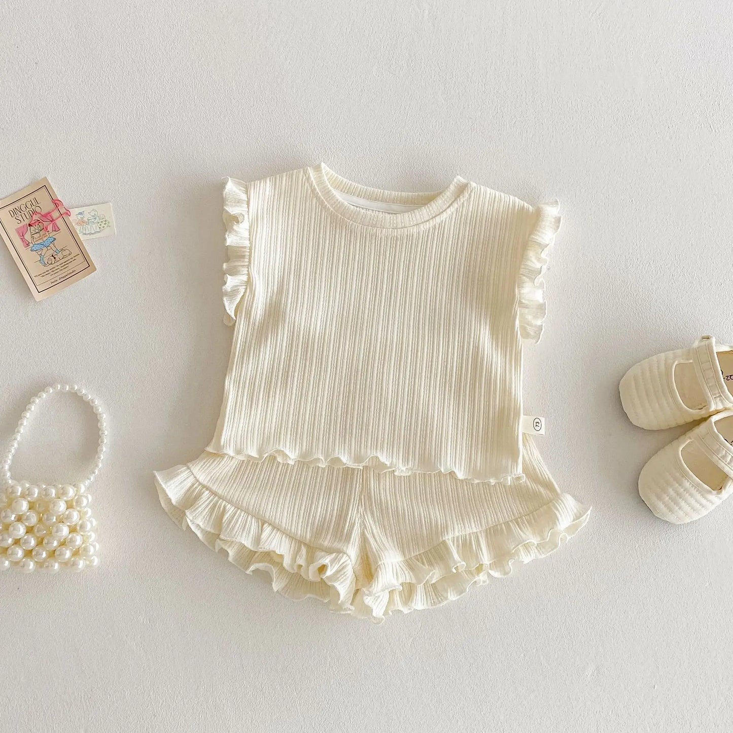Candy Frill Shorts Set