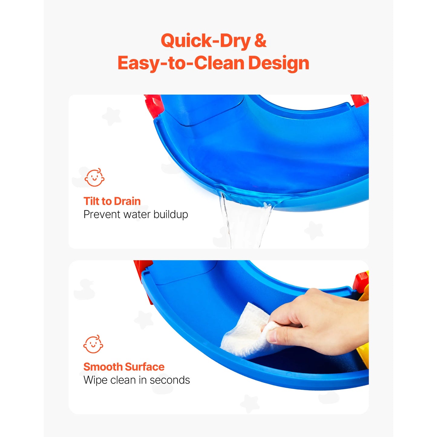 SucceBuy Water Play Table Children's Outdoor Beach Toy with 39PCS