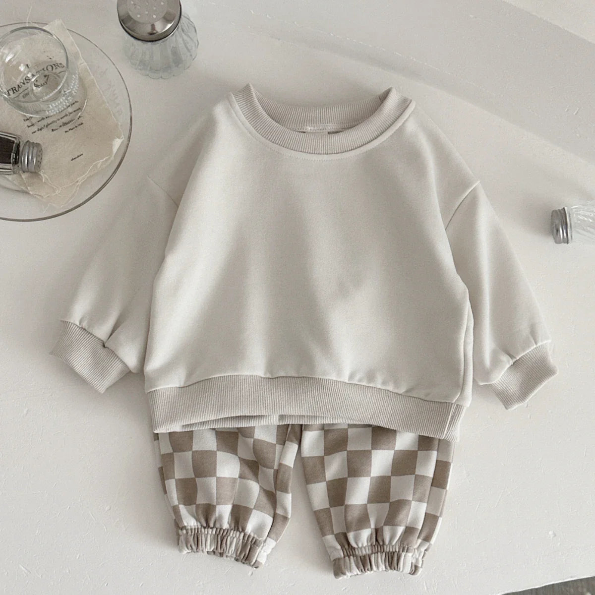 Felix Checkered Pants Sweater Set